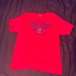 jumbo jacksonville shrimp baseball shirt size L